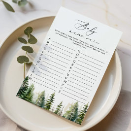 Adventure erwartet Baby-Name-Rennen Baby-Dusche-Sp