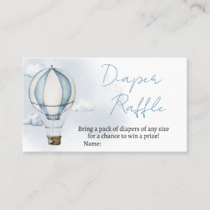 Adventure erwartet Baby Shower Diaper Raffle Visitenkarte