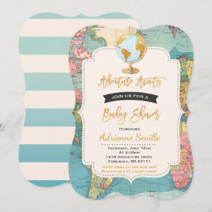 Adventure erwartet Baby Shower Einladung Karte Dus