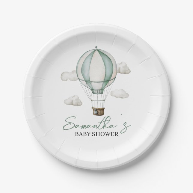 Adventure erwartet Baby Shower Paper Plate Pappteller (Vorderseite)