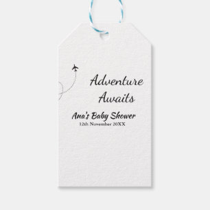 Adventure erwartet Babydusche hinzufügen Name Datu Geschenkanhänger