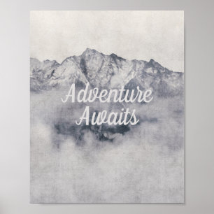 Adventure erwartet Nature Misty Mountain Bike Quot Poster