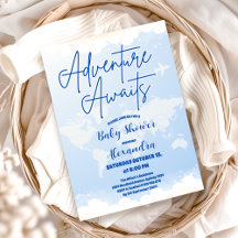 Adventure erwartet neutrale Baby-Dusche für Gender