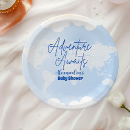 Adventure erwartet neutrale Baby-Dusche für Gender Pappteller