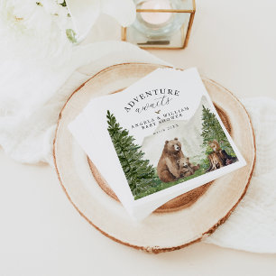 Adventure erwartet neutrale Baby-Dusche für Gender Serviette