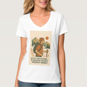 Adventure Exploration Zitat Vintages Wandern T-Shirt