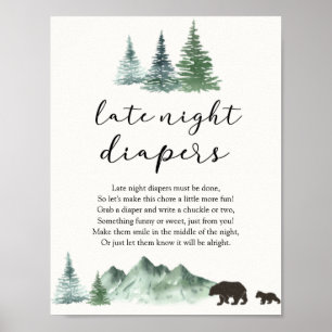 Adventure fängt Bear Spate Night Diapers Poster an