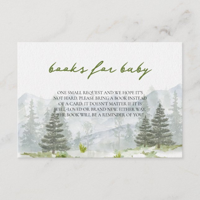 Adventure fängt Bergwaldbücher für Baby an Begleitkarte (Vorderseite)