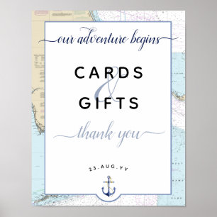 Adventure fängt Florida Nautical Coastal Hochzeit  Poster