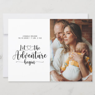 Adventure fängt mit der Geburt des neuen Fotos und Ankündigung