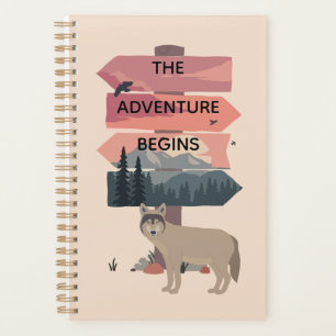 Adventure fängt Travel Sign Post Wilderness an Planer