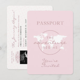 Adventure fängt Travel Theme Passport Baby Shower  Einladung