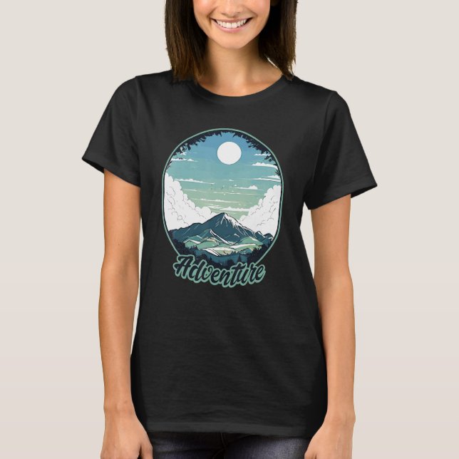 Adventure Forest Wandern Landschaft Camping T-Shirt (Vorderseite)
