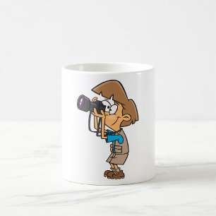 Adventure Fotograf Junge mit Kamera Kaffeetasse