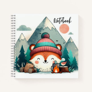 Adventure Fox - Winter Camping Gemütlich Notizbuch