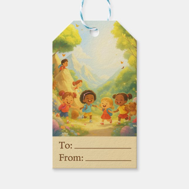 Adventure-Gift-Tag - "To/From"-Kids-Label Geschenkanhänger (Vorderseite)