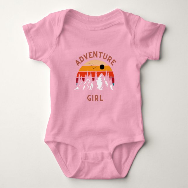 Adventure Girl Baby Strampler (Vorderseite)