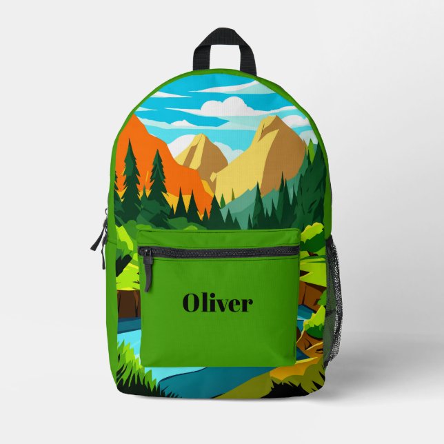 Adventure Hiking Bookbag, Oliver Outdoor Backpack  Bedruckter Rucksack (Vorderseite)