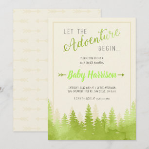 Adventure Invitation Baby Shower Sip und siehe Bau Einladung