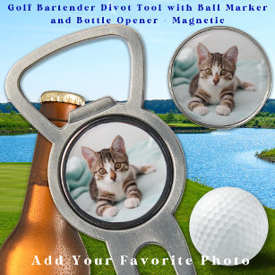 Adventure Kitten Cat Lover Custom Foto Golf Pitchgabel