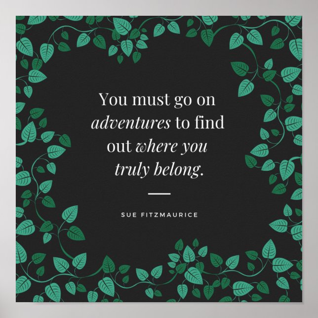 Adventure Leaf Print Art Poster (Vorne)