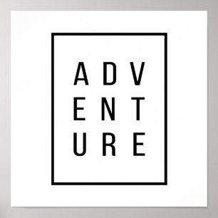 Adventure Letts - Modernes Minimalistisches Zitat Poster