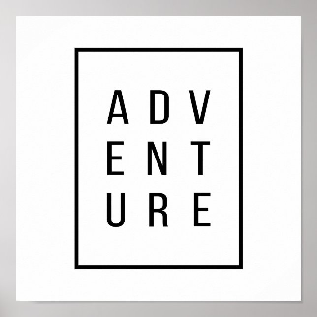 Adventure Letts - Modernes Minimalistisches Zitat Poster (Vorne)