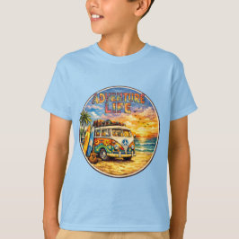 Adventure Life Retro Hippie Beach Sunset Graphic T-Shirt