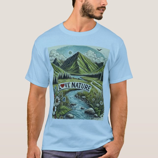 Adventure Lovers, I Liebe Nature, Landschaftlich O T-Shirt (Vorderseite)