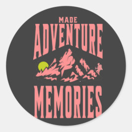 Adventure Memories Runder Aufkleber