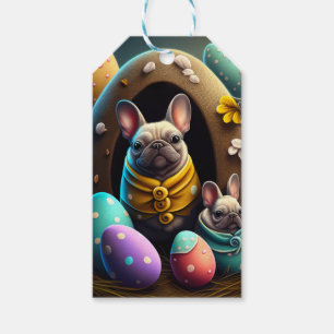 Adventure Mops mit Ostereiern Ein festlicher und N Geschenkanhänger