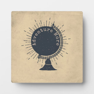 Adventure More Hipster Globe Fotoplatte