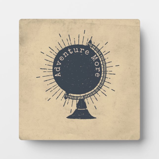 Adventure More Hipster Globe Fotoplatte (Vorderseite)