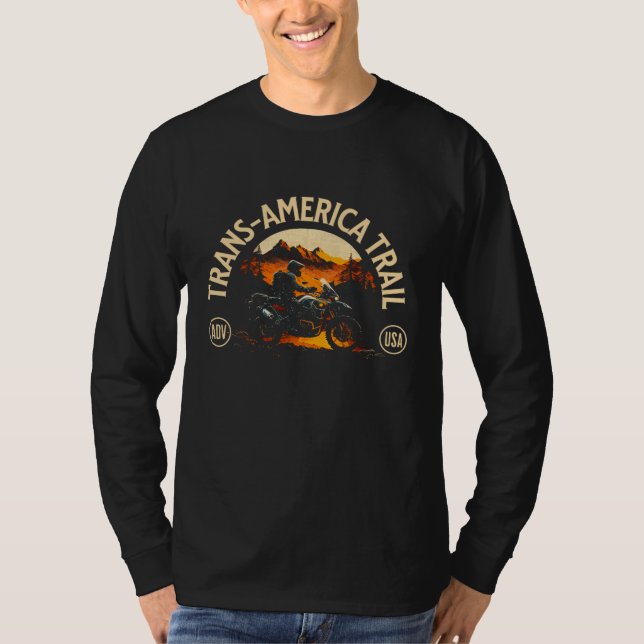 Adventure Motorcycle Gear Trans America Trail  2 T-Shirt (Vorderseite)