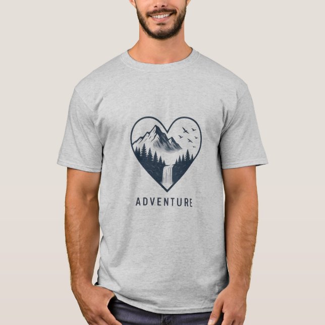 Adventure Mountain Heart T - Shirt | Wander- Natur (Vorderseite)