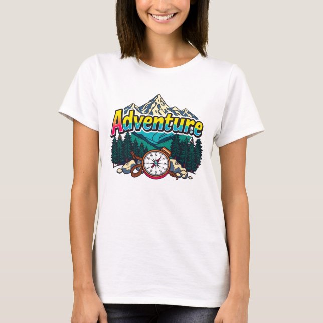 Adventure Mountain – Outdoor Hiking Nature Design  T-Shirt (Vorderseite)