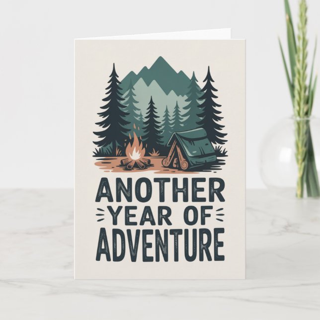 Adventure Outdoor Birthday Card for men Karte (Vorderseite)