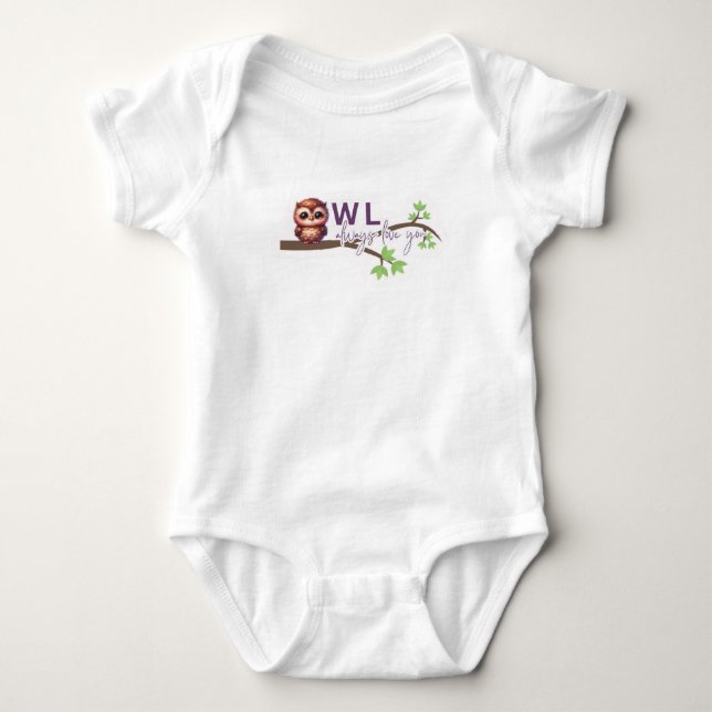 Adventure Owl Design Bodysuit für Baby Strampler (Vorderseite)