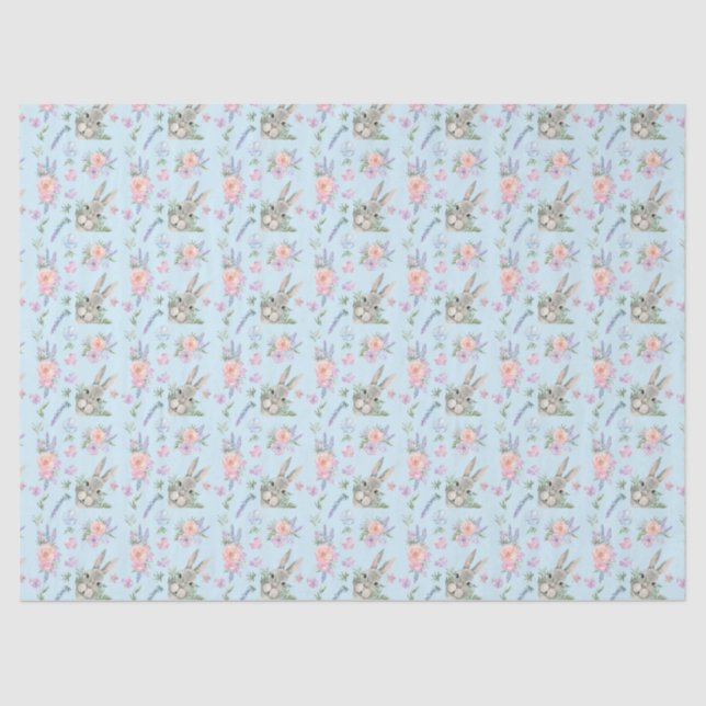 Adventure Park Osterfest Bunny Spring Pastel Blume Seidenpapier (Vorderseite)