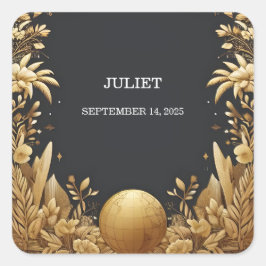 Adventure Passport Boarding Pass Brautparty Quadratischer Aufkleber