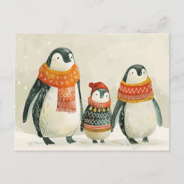 Adventure Pinguin Postkarte (Vorderseite)