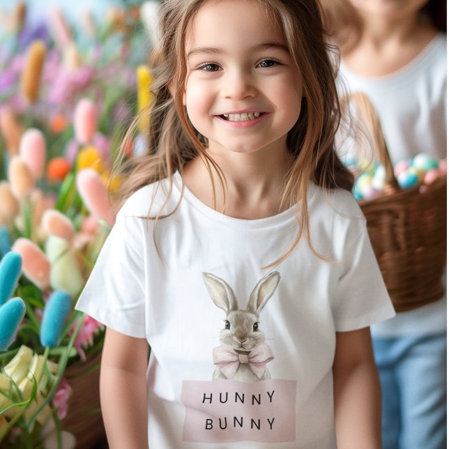 Adventure Pink Hunny Bunny Kids Osterfest T-Shirt (Von Creator hochgeladen)