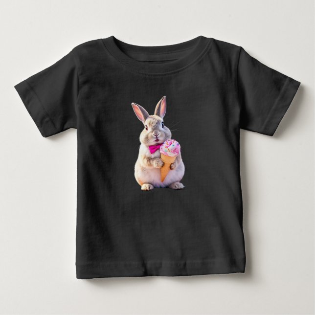 Adventure Rabbit Eis Cream Baby T - Shirt (Vorderseite)
