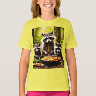 Adventure Raccoon Family Fest - Girls’ Basic T-Shi T-Shirt