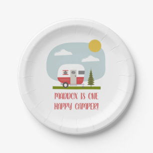 Adventure Red Camper Birthday Paper Teller