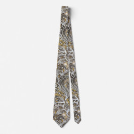 Adventure Royal Satin Cream Paisley Neck Tie Krawatte