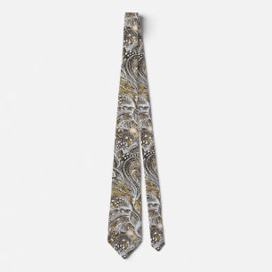 Adventure Royal Satin Cream Paisley Neck Tie Krawatte
