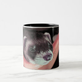 Adventure Sable Ferret Foto Zweifarbige Tasse