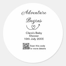 Adventure startet Baby Dusche Scan QR