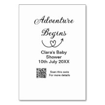 Adventure startet Baby Dusche Scan QR
